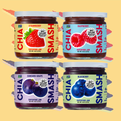 chia smash jam flavors 4 pack